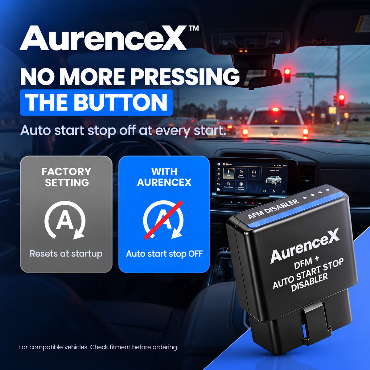 AurenceX™ 10 Speed DFM + Auto Start Stop Disabler