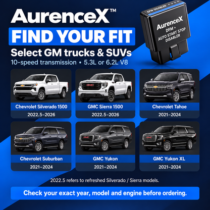 AurenceX™ 10 Speed DFM + Auto Start Stop Disabler