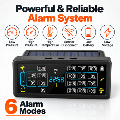 AurenceX™ 10–18 Tire TPMS for RVs, Trucks & Trailers