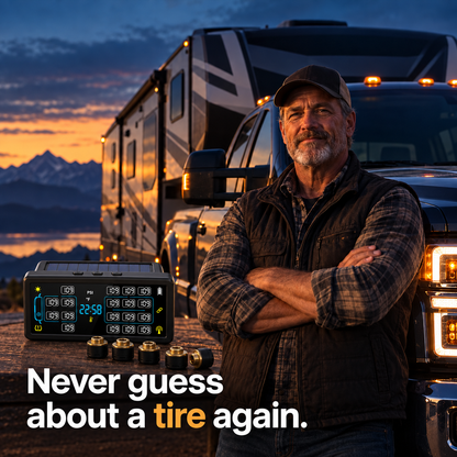 AurenceX™ 10–18 Tire TPMS for RVs, Trucks & Trailers