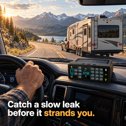 AurenceX™ 10–18 Tire TPMS for RVs, Trucks & Trailers