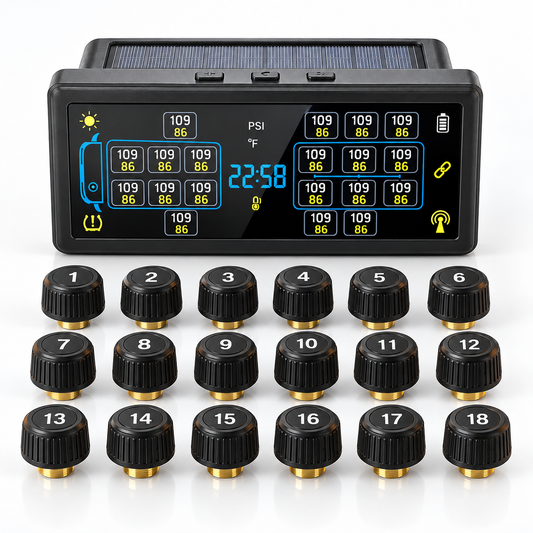 AurenceX™ 10–18 Tire TPMS for RVs, Trucks & Trailers