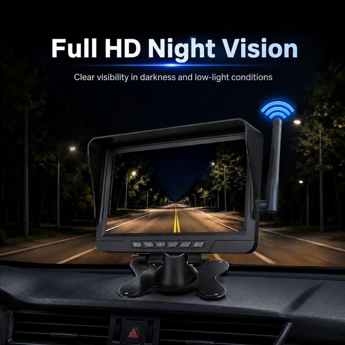 AurenceX Magnetic Solar Wireless Backup Camera