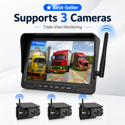 AurenceX Magnetic Solar Wireless Backup Camera